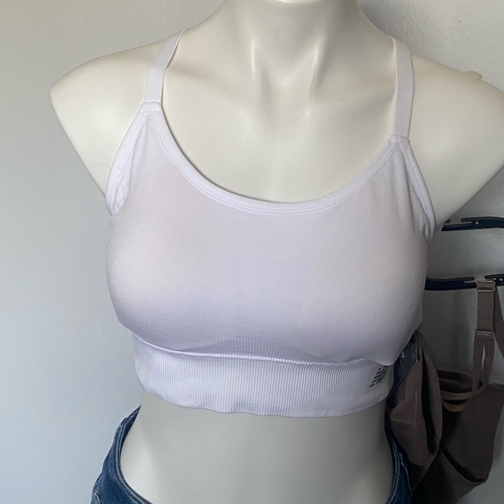 New Balance White Seamless Sports Bralette Set of 2